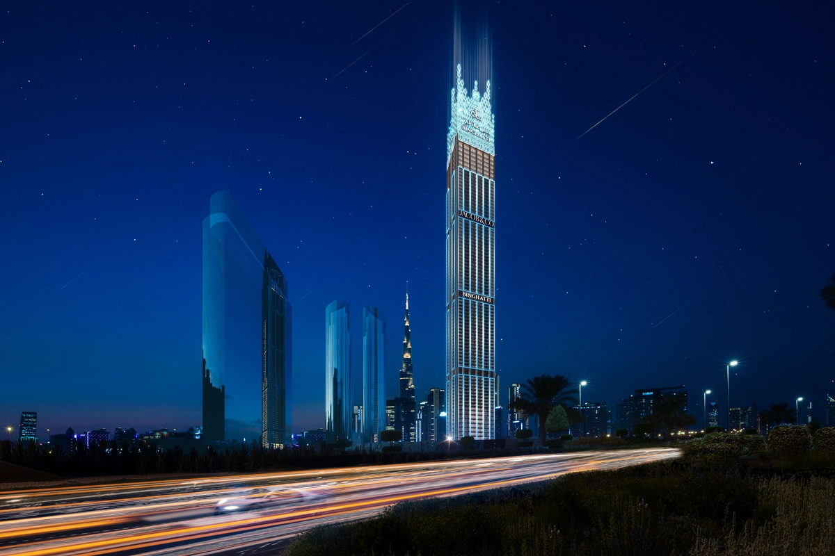 Burj Binghatti Jacob & Co Residences: Luxury living in Business Bay. Elegant 2-3 BR homes, opulent 4-6 BR sky mansions, exclusive 5-7 BR penthouses.