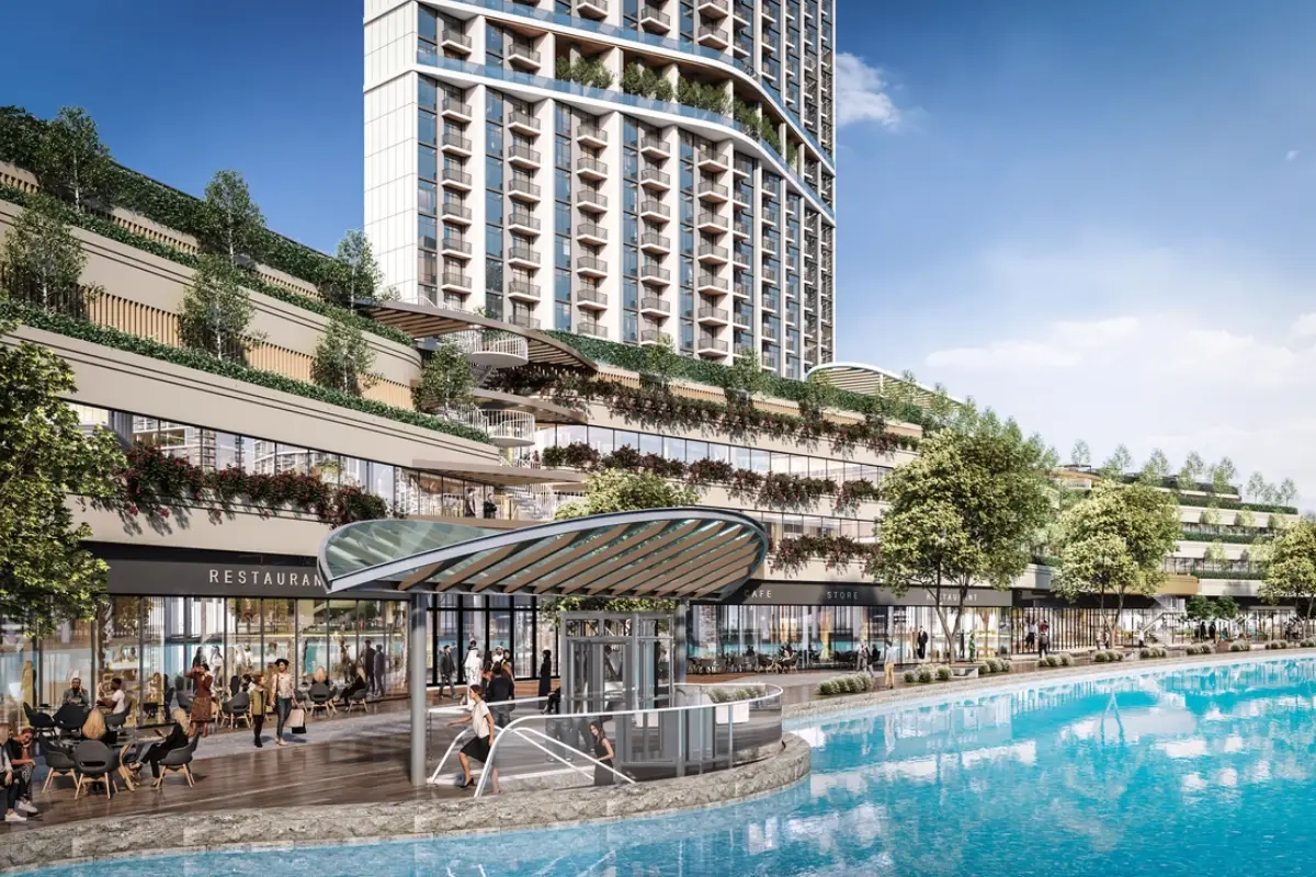 Experience luxury living at 320 Riverside Crescent, Sobha Hartland 2. Waterfront apartments by Sobha Group offer stunning views, top amenities