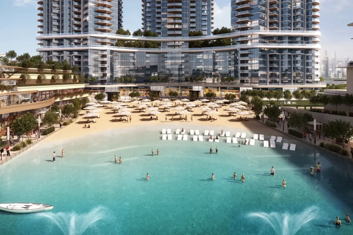 Experience luxury living at 320 Riverside Crescent, Sobha Hartland 2. Waterfront apartments by Sobha Group offer stunning views, top amenities
