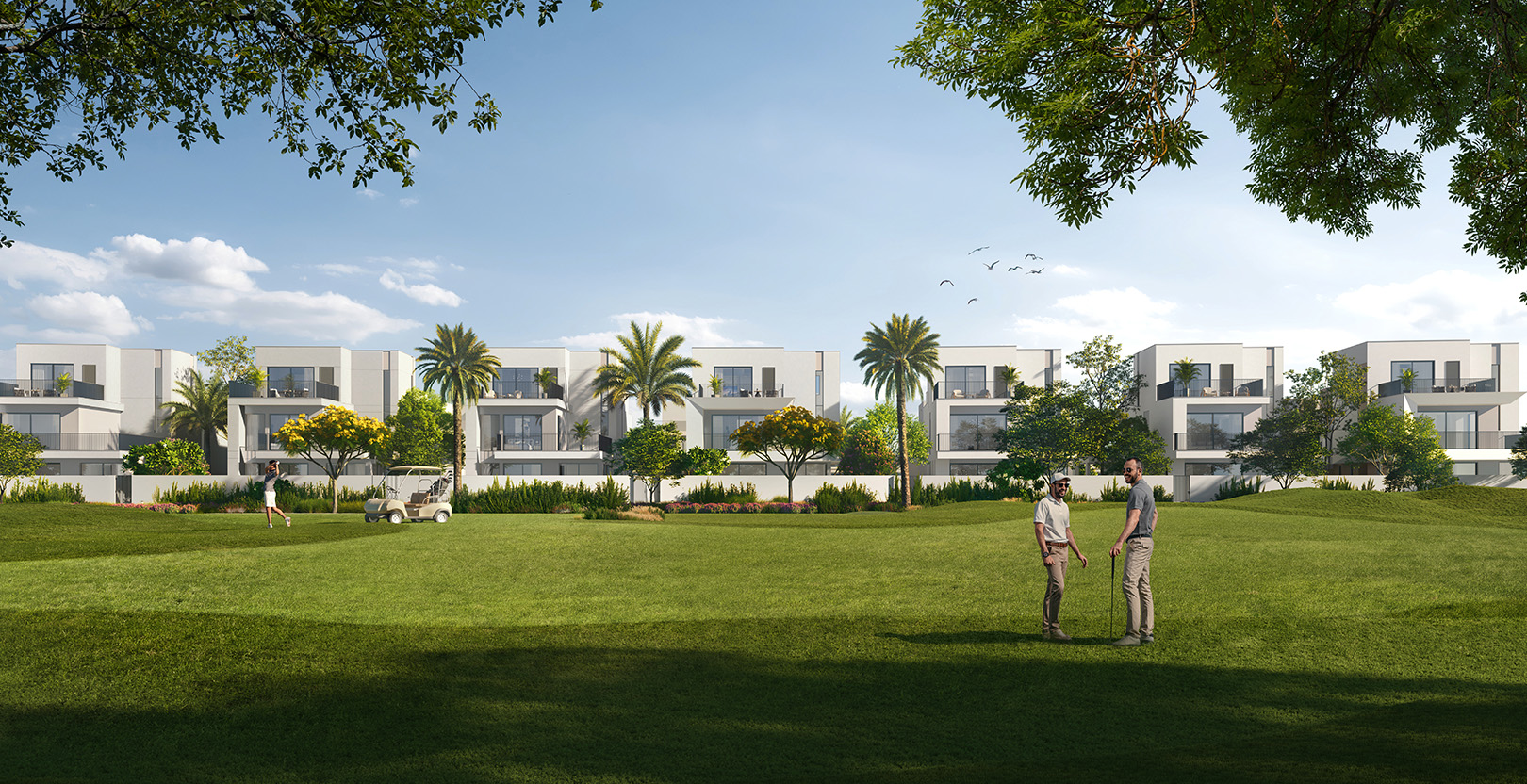 Emaar Golf Lane at Emaar South. Luxurious 4-5 Bedroom villas with stunning golf course views starting at AED 4.48M. Download brochure and payment plan now.