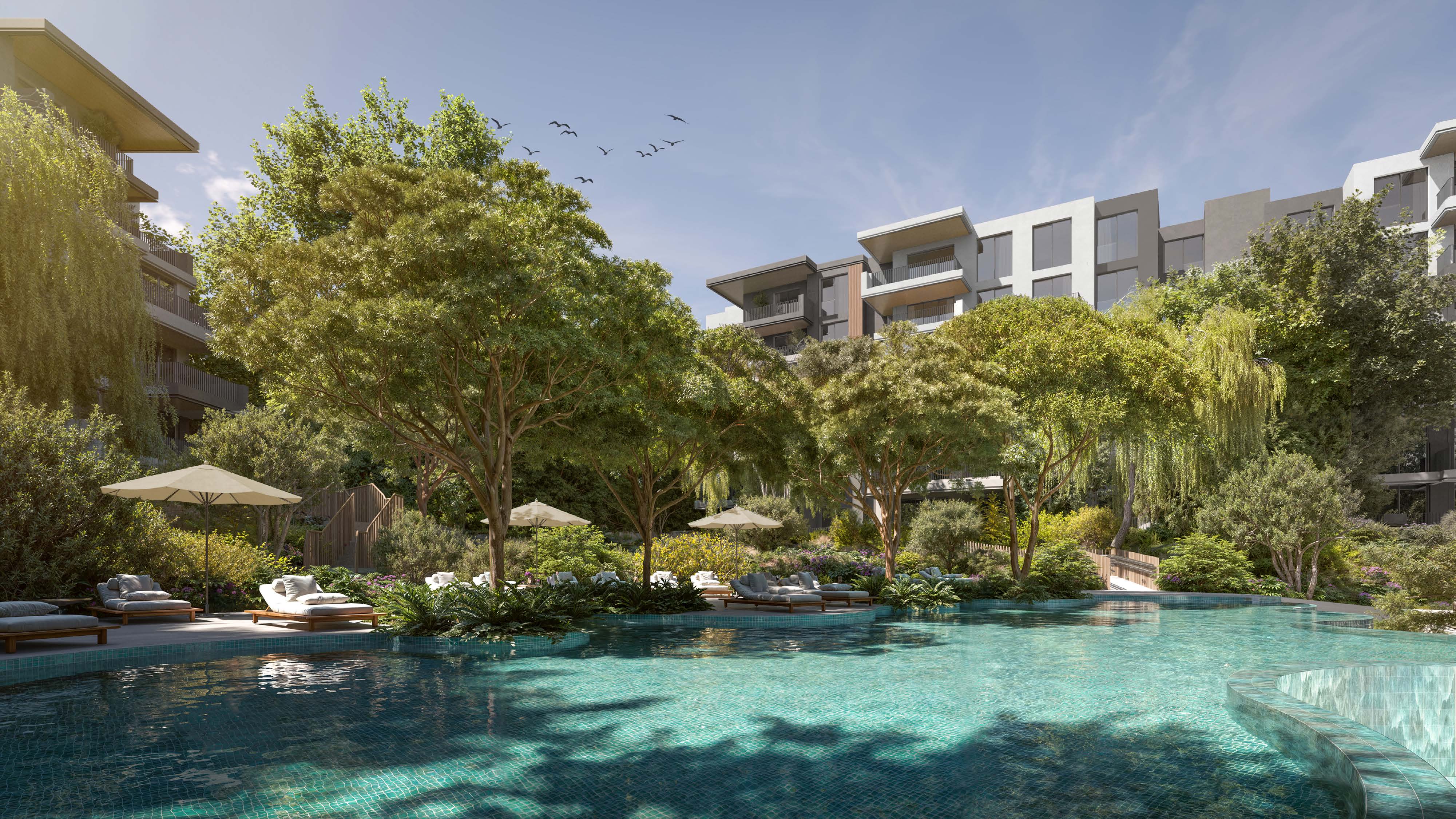 Ghaf Woods after Tilal Al Ghaf by Majid Al Futtaim. 1-3BR apartments and penthouses in Dubai's forest living. Starting at AED 1.2M with a 60/40 payment plan
