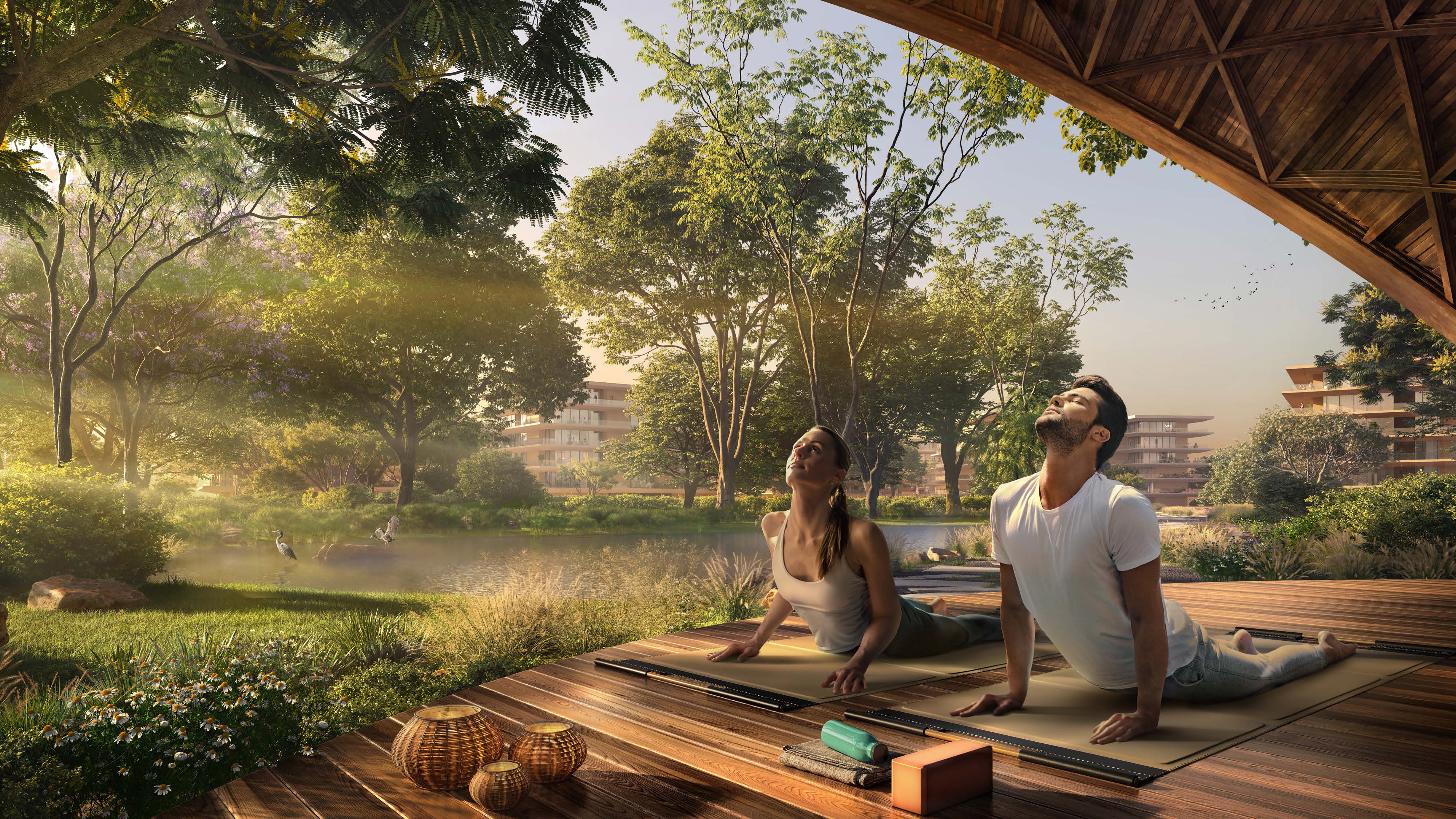 Ghaf Woods after Tilal Al Ghaf by Majid Al Futtaim. 1-3BR apartments and penthouses in Dubai's forest living. Starting at AED 1.2M with a 60/40 payment plan