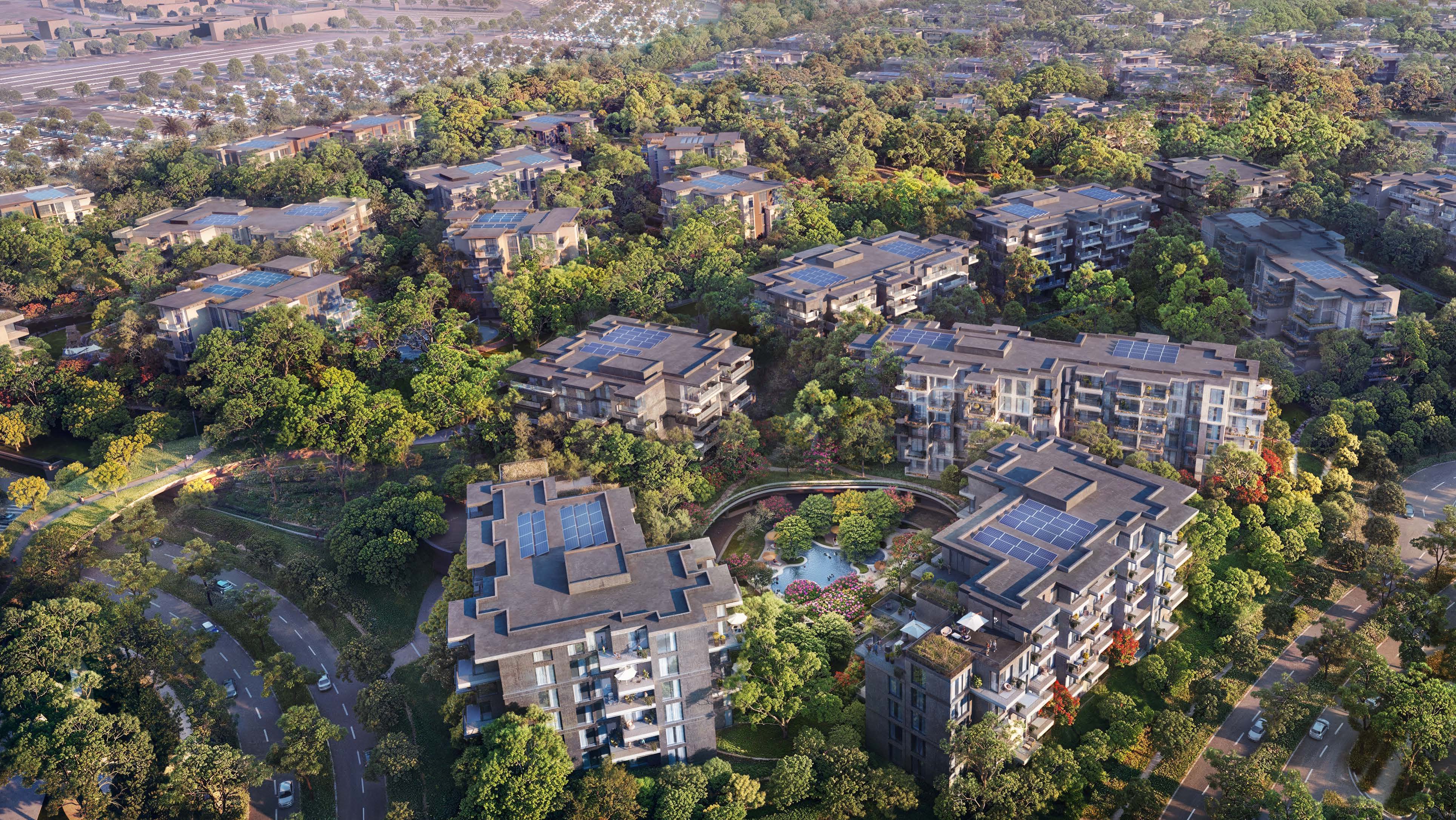 Ghaf Woods after Tilal Al Ghaf by Majid Al Futtaim. 1-3BR apartments and penthouses in Dubai's forest living. Starting at AED 1.2M with a 60/40 payment plan