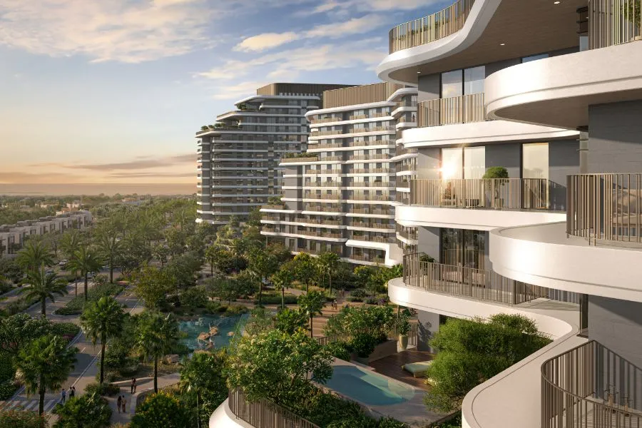 Book your home in Verdes by Haven in Dubailand, a balanced neighborhood for a thriving community. Equipped with smart home features & lush green landscapes.