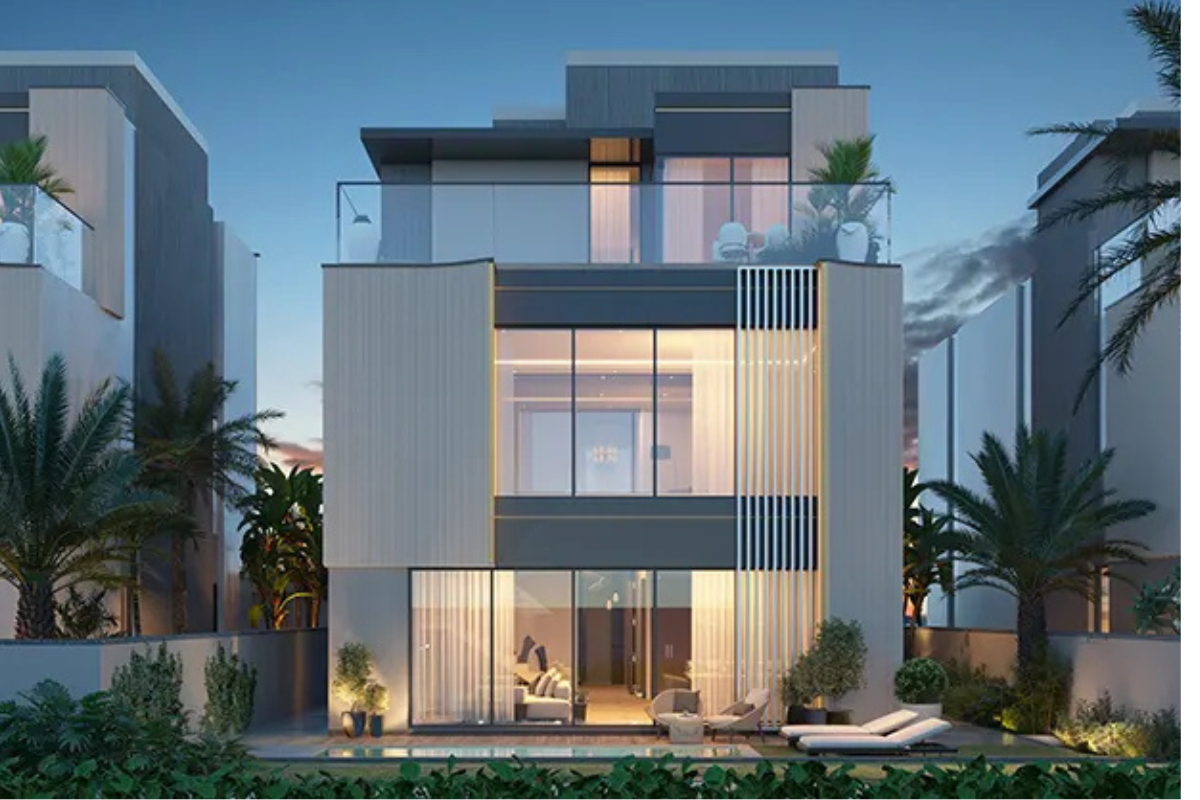 The Watercrest by ELLINGTON at MBR City offers 3- and 4-bedroom townhouses with unit areas between 3,585 and 4,449 sq ft, perfect for your modern lifestyle.