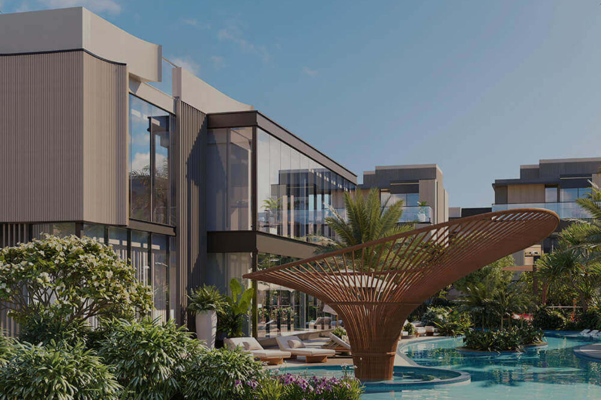 The Watercrest by ELLINGTON at MBR City offers 3- and 4-bedroom townhouses with unit areas between 3,585 and 4,449 sq ft, perfect for your modern lifestyle.