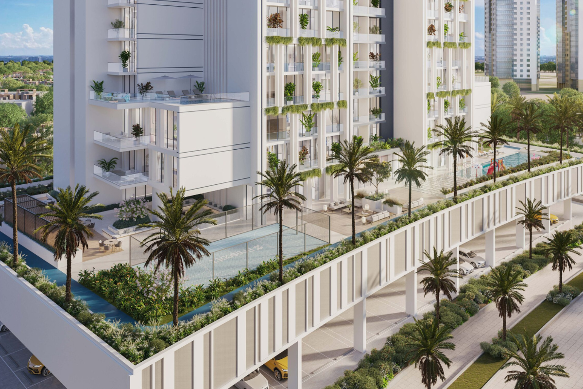 Fairway Residences by Prescott, A New Launch Project offering Studio, 1, 2, and 3-bedroom apartments with a Flexible Payment Plan. Starting Price AED 585,000. B