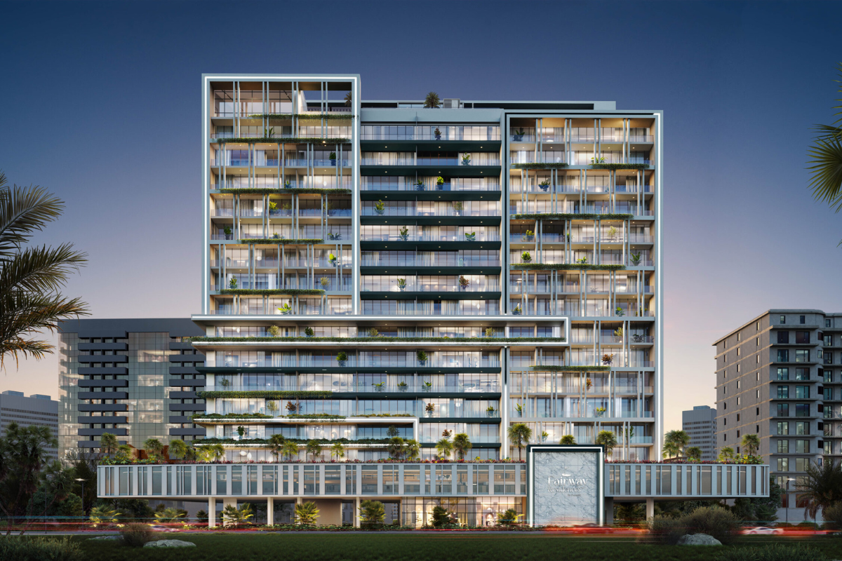 Fairway Residences by Prescott, A New Launch Project offering Studio, 1, 2, and 3-bedroom apartments with a Flexible Payment Plan. Starting Price AED 585,000. B