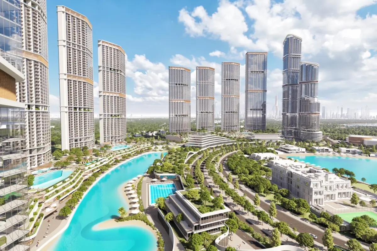 Discover luxury apartments at 310 Riverside Crescent in Dubai. 1, 1.5, & 2-bedroom units starting at AED 1.49M. Handover in April 2028. Explore your dream home 